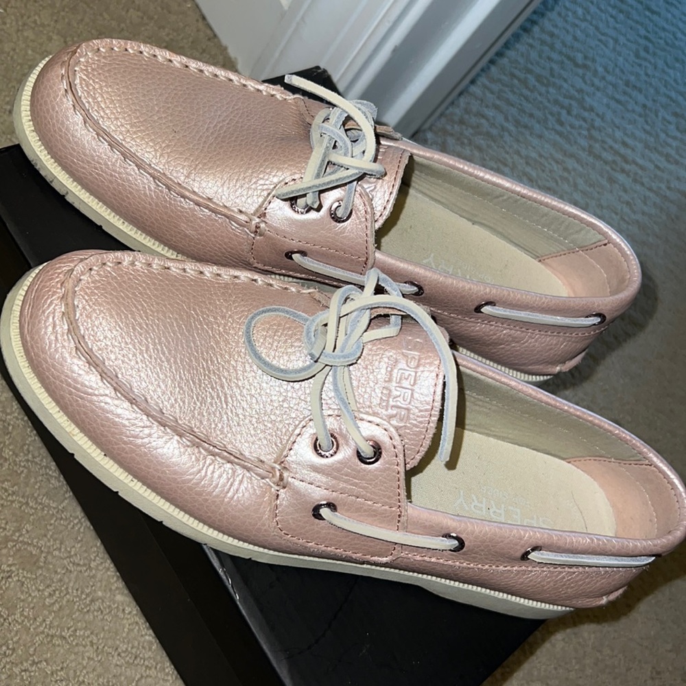 Rose Metallic Sperry Boatshoe